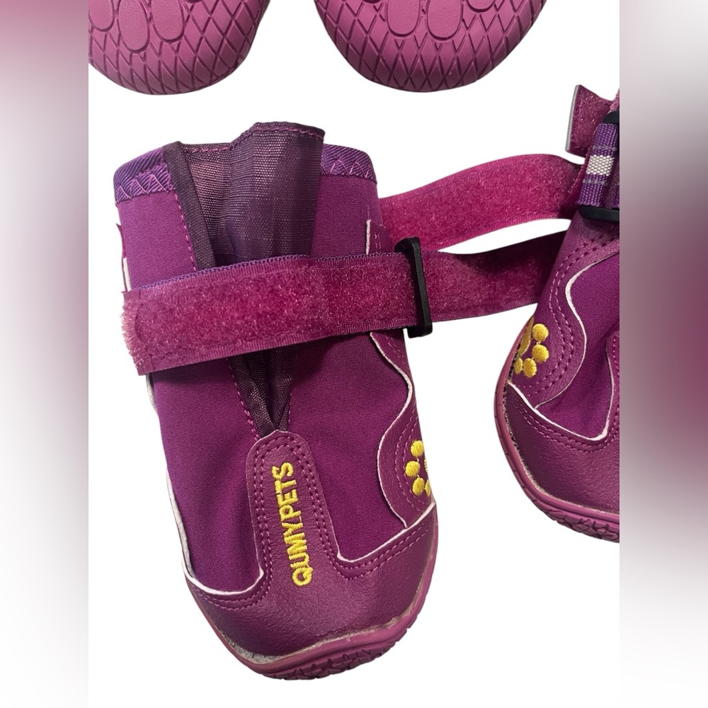 New In Bag QumyPet Purple Dog Shoes (4) for Large Medium Dogs Size 6. - Picture 5 of 5